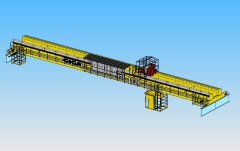 3D моделирование двухбалочного мостового крана GDMJ 10t, 35m