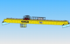 3D моделирование двухбалочного мостового крана GDMJ 10t, 35m